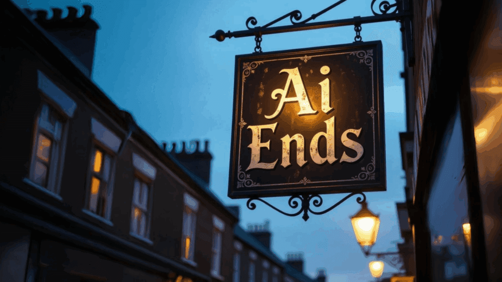 AI Ends Pub — a warm community gathering place